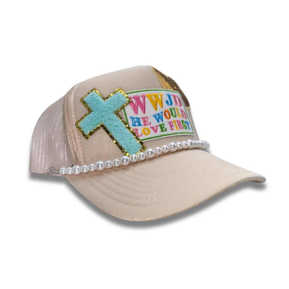 WWJD Trucker Hat With Chain