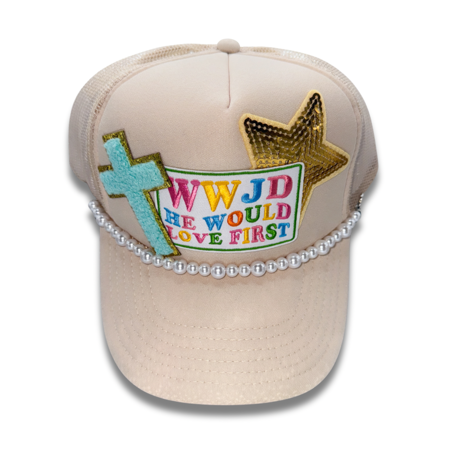 WWJD Trucker Hat With Chain