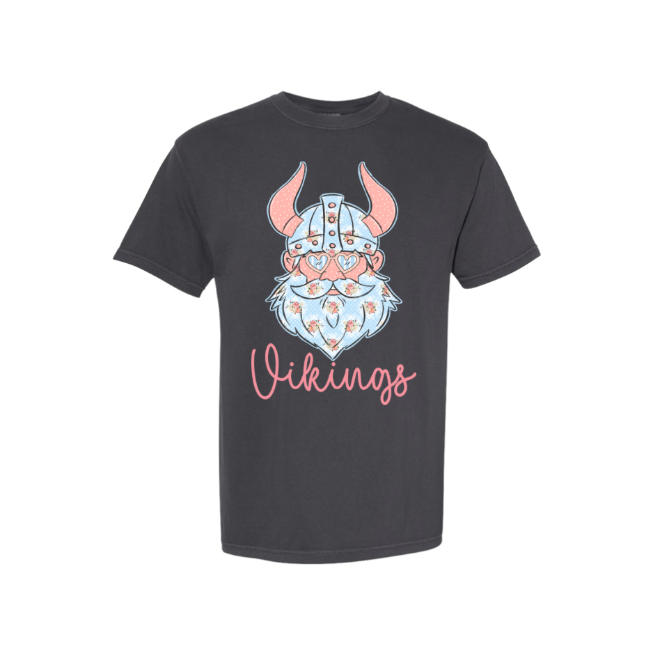 Vikings Floral Comfort Colors Tee