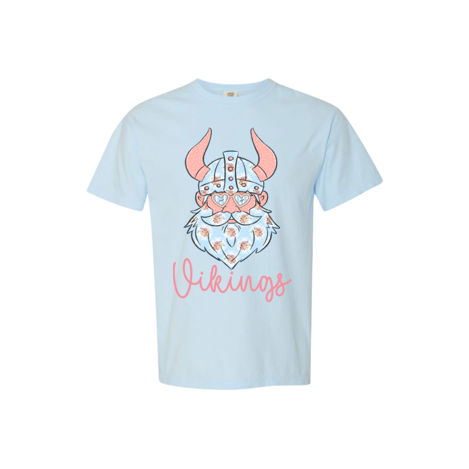 Vikings Floral Comfort Colors Tee