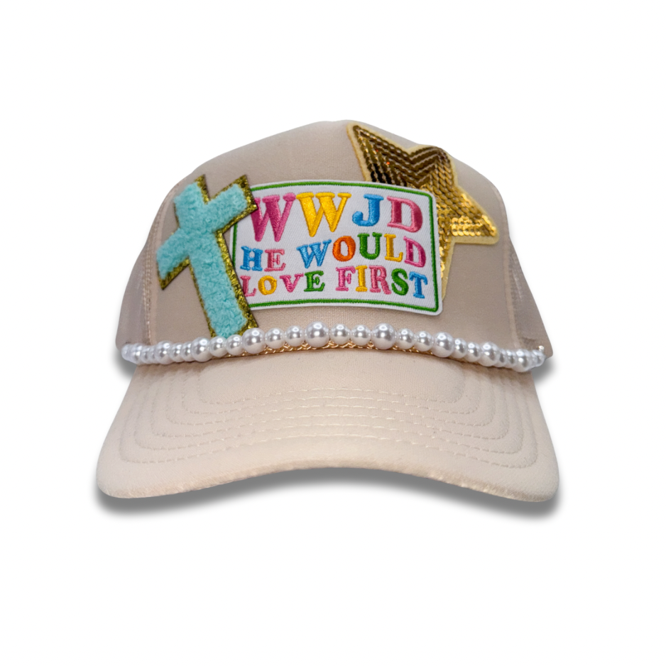 WWJD Trucker Hat With Chain