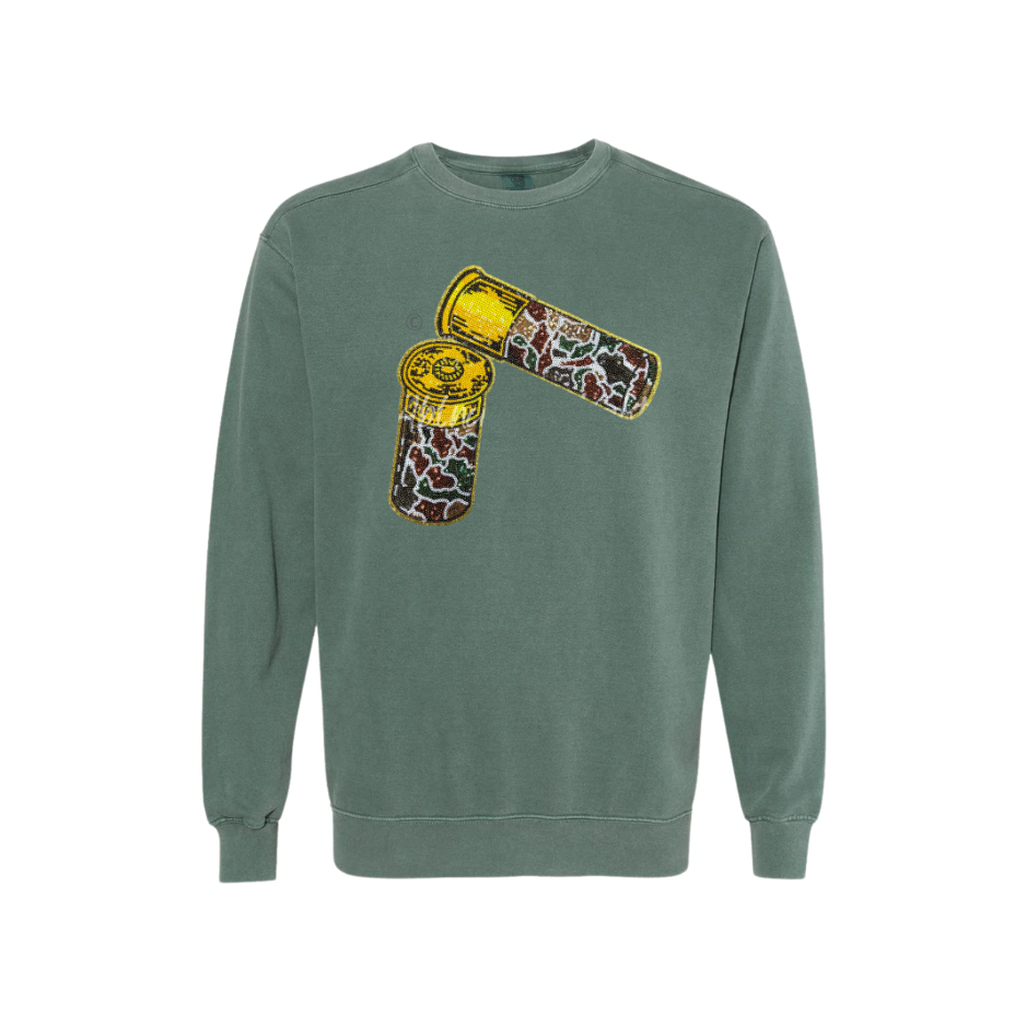 Shotgun Shell Sequin Comfort Colors Heavy Sweatshirt