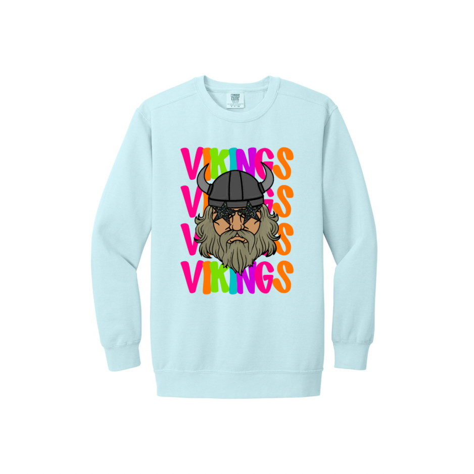 Vikings Stars Comfort Colors Heavy Sweatshirt