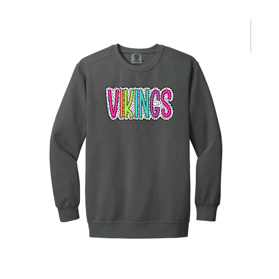 Vikings Polka Dot Comfort Colors Heavy Sweatshirt