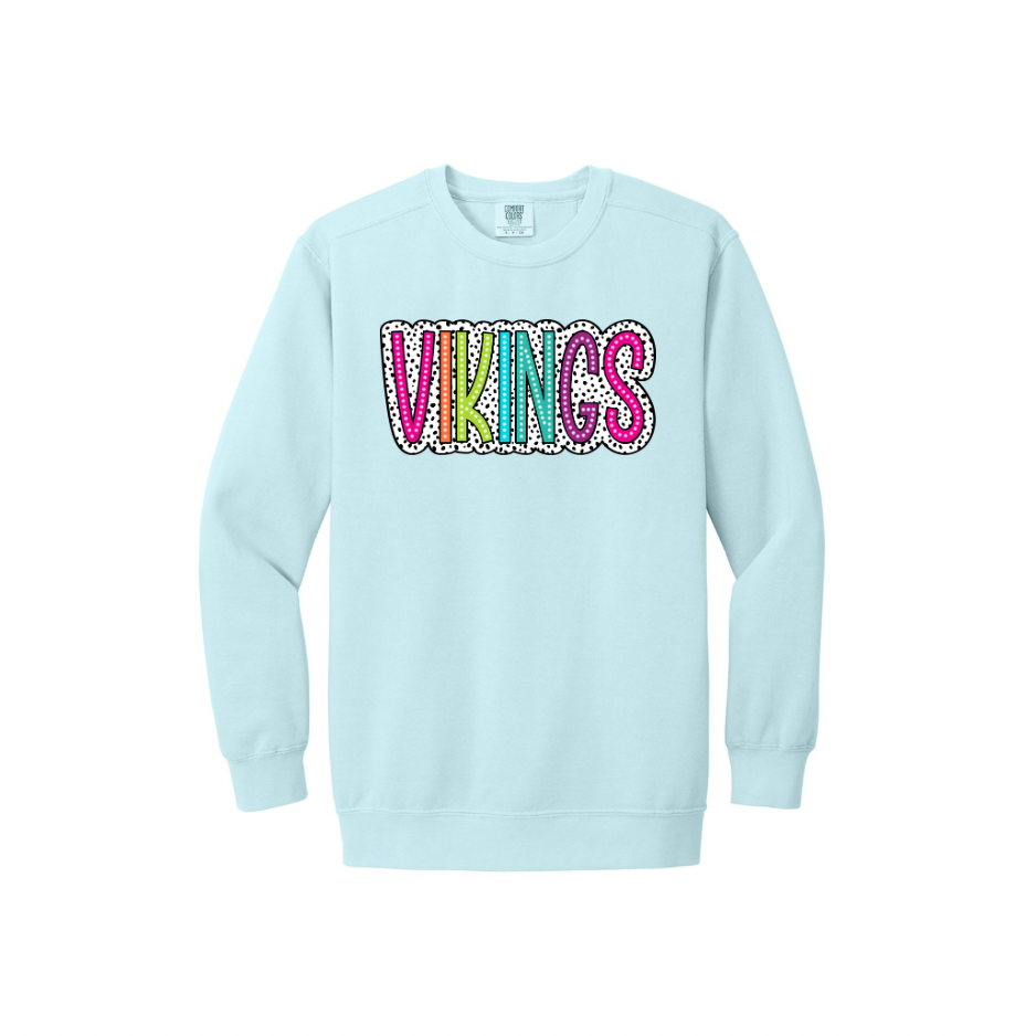 Vikings Polka Dot Comfort Colors Heavy Sweatshirt