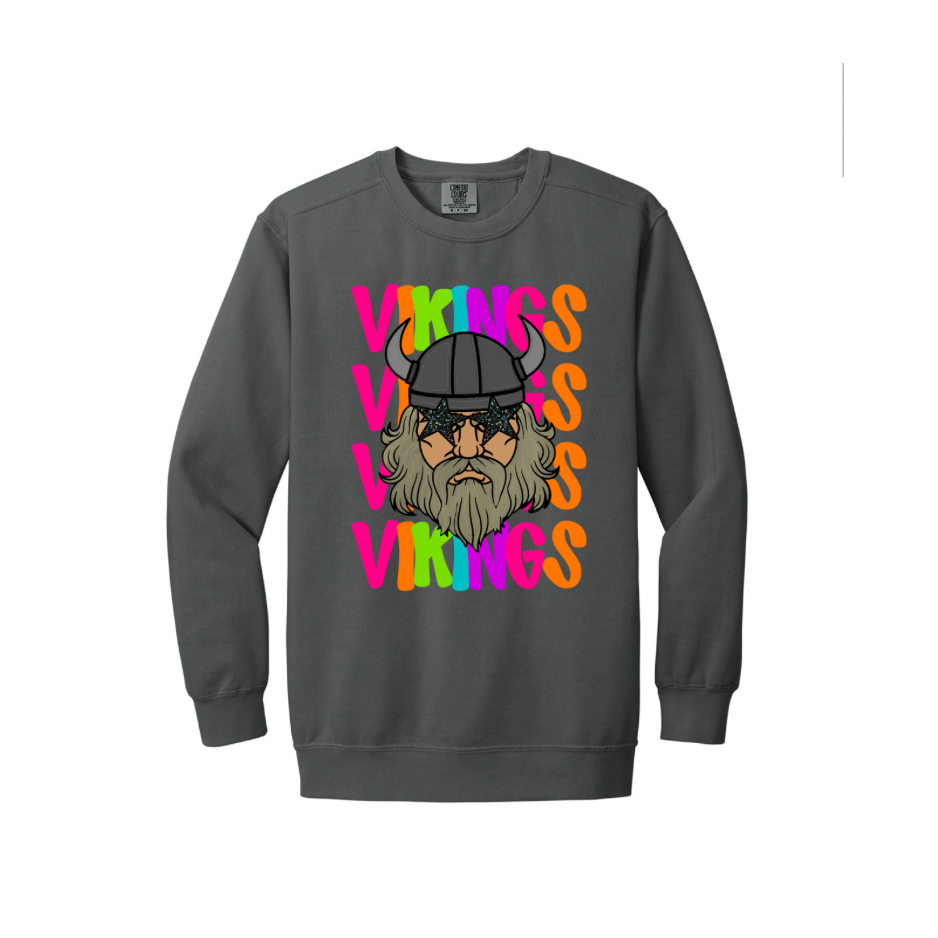Vikings Stars Comfort Colors Heavy Sweatshirt